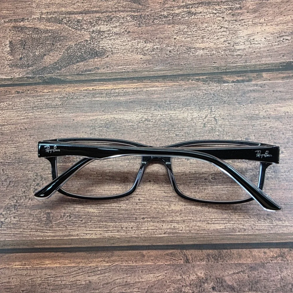 Ray-Ban RB 5245 2034 Black Crystal Rectangular Eyeglasses 54-17-145